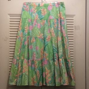 Vintage Lilly Pulitzer White Label Maxi Skirt